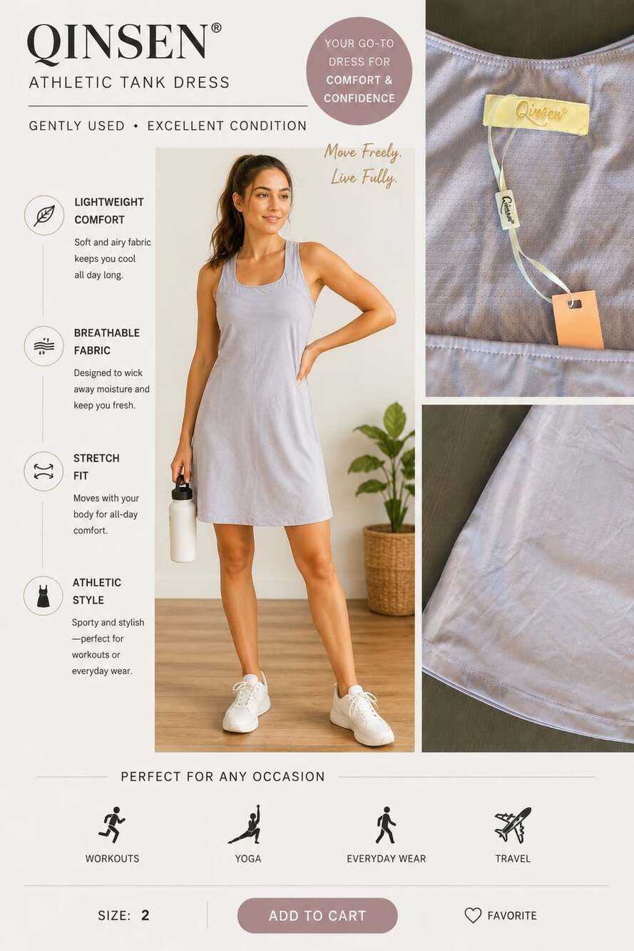 Qinsen Athletic sports Tank Dress